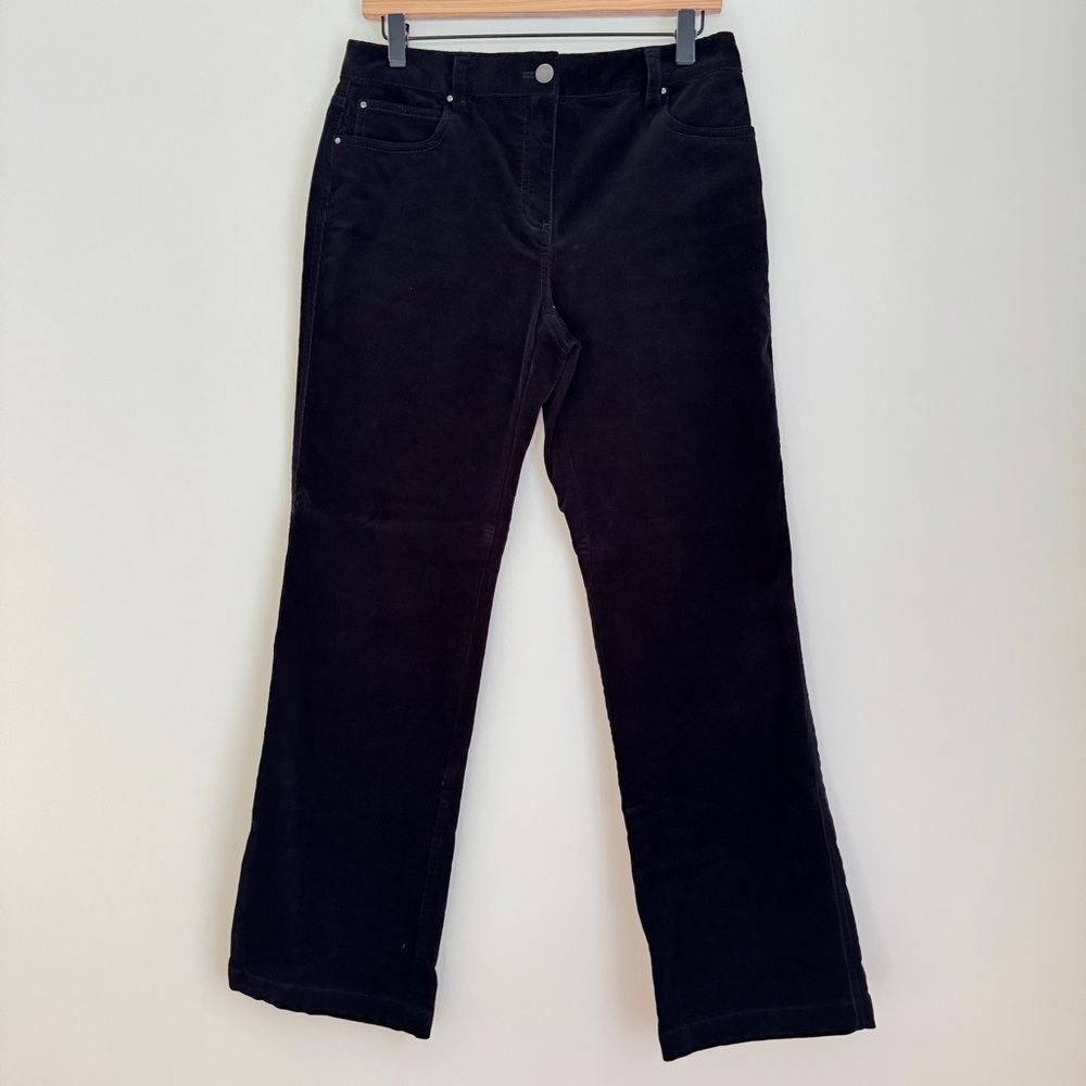 Rafaella Petite‎ Black Corduroy Pants Women’s Size 10P Stretch Cotton Blend